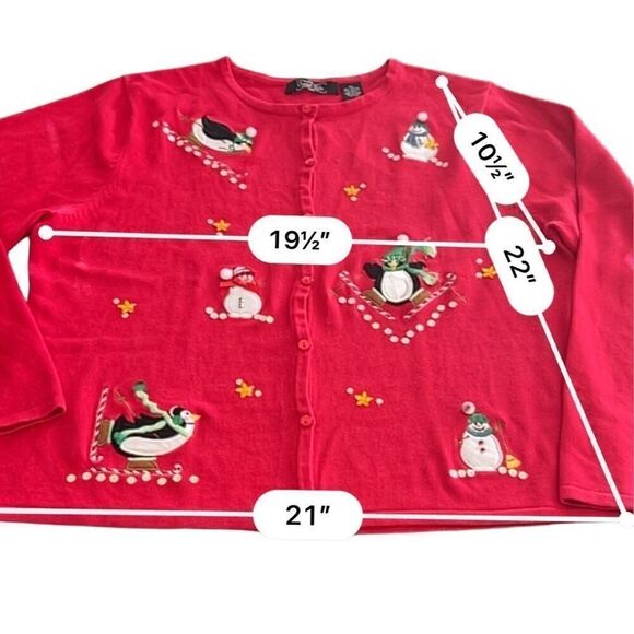 Crystal Kobe Ugly Christmas  sweater size XL - Picture 4 of 10